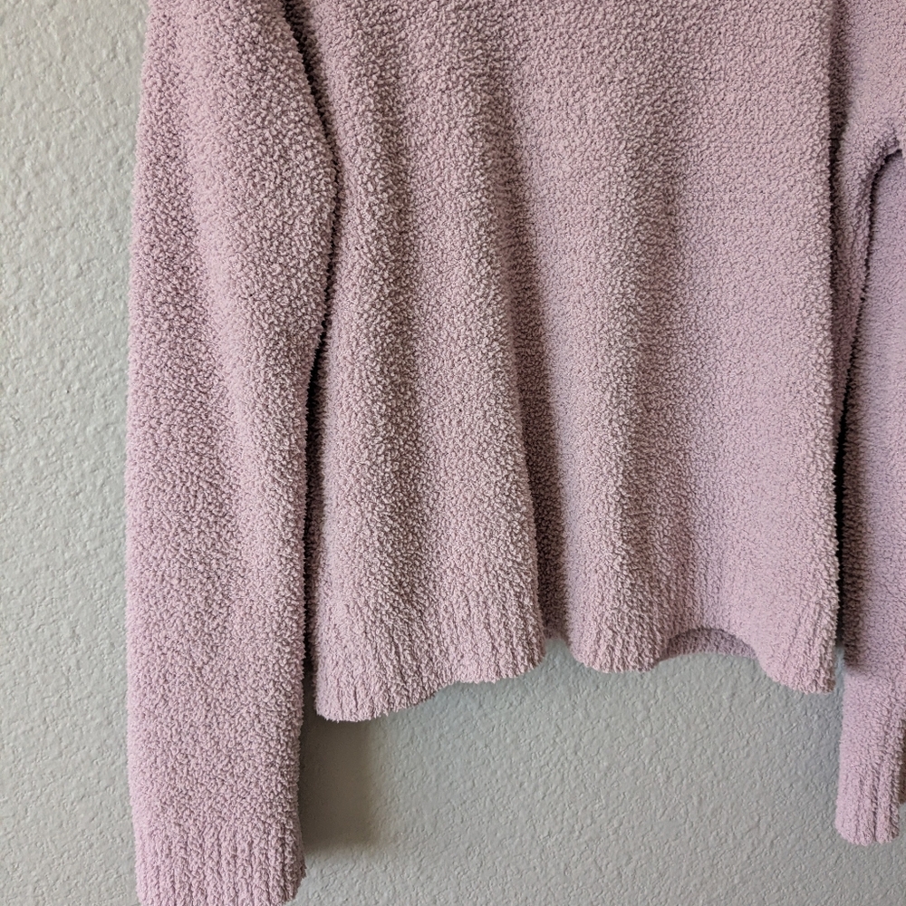 😎SALE😎 Mauve Crew Neck Boucle Textured Sweater Long Sleeves Sz. M - Picture 6 of 7